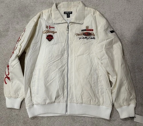 Pelle Pelle White Cream Polyester Jacket Coat Men’s Style 816FM7 Size 5XL - product listing photo