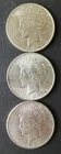 1922, 1924, and 1925 $1 Peace Silver Dollars