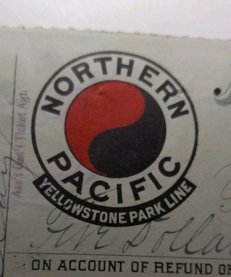 #ad #ad Vintage YIN YANG Logo 1898 NORTHERN PACIFIC Railway Co. Bank Check AWESOME $3.49