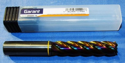 GARANT 16mm x 62 mm LOC Carbide End Mill 5 Flute for aluminum
