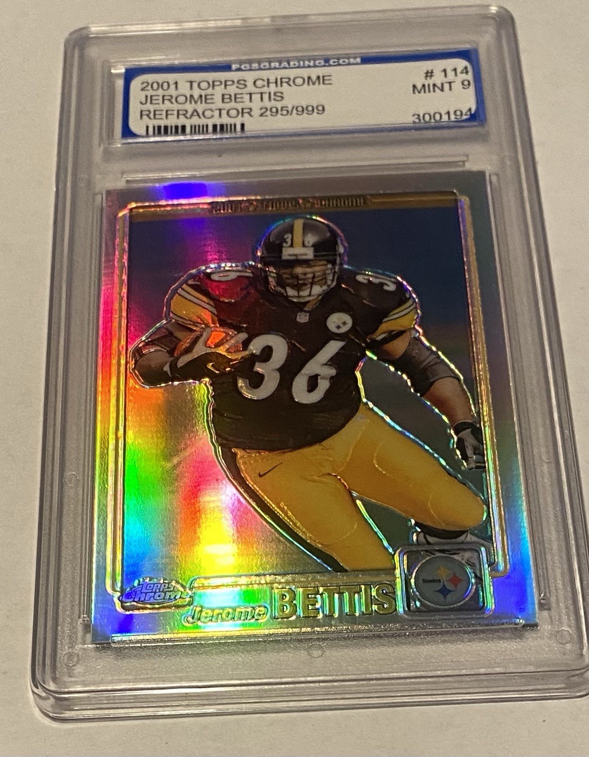 2001 Topps Chrome - Jerome Bettis #114 Refractor /999 Steelers HOF Free 97 Ref