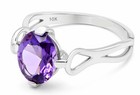 GENUINE 1.85 Cts AMETHYST RING SOLID 10k WHITE GOLD - Free Appraisal Service — photo 4