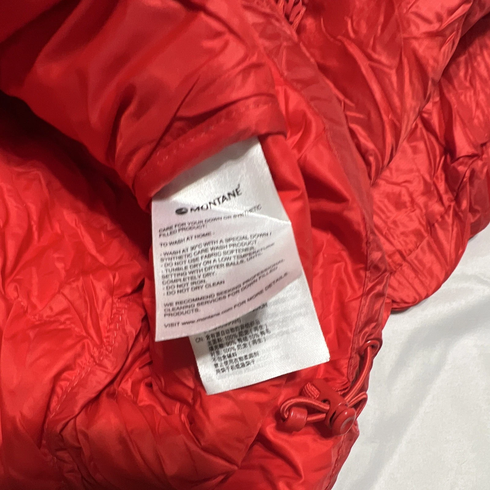 Montane Featherlite 800 Down Hooded Puffer Jacket Full Zip Packable Men’s L Red - product detail image 14