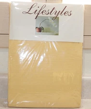 Food Network Ribbed Tablecloth 60”x 84” Oblong Holiday Yellow New