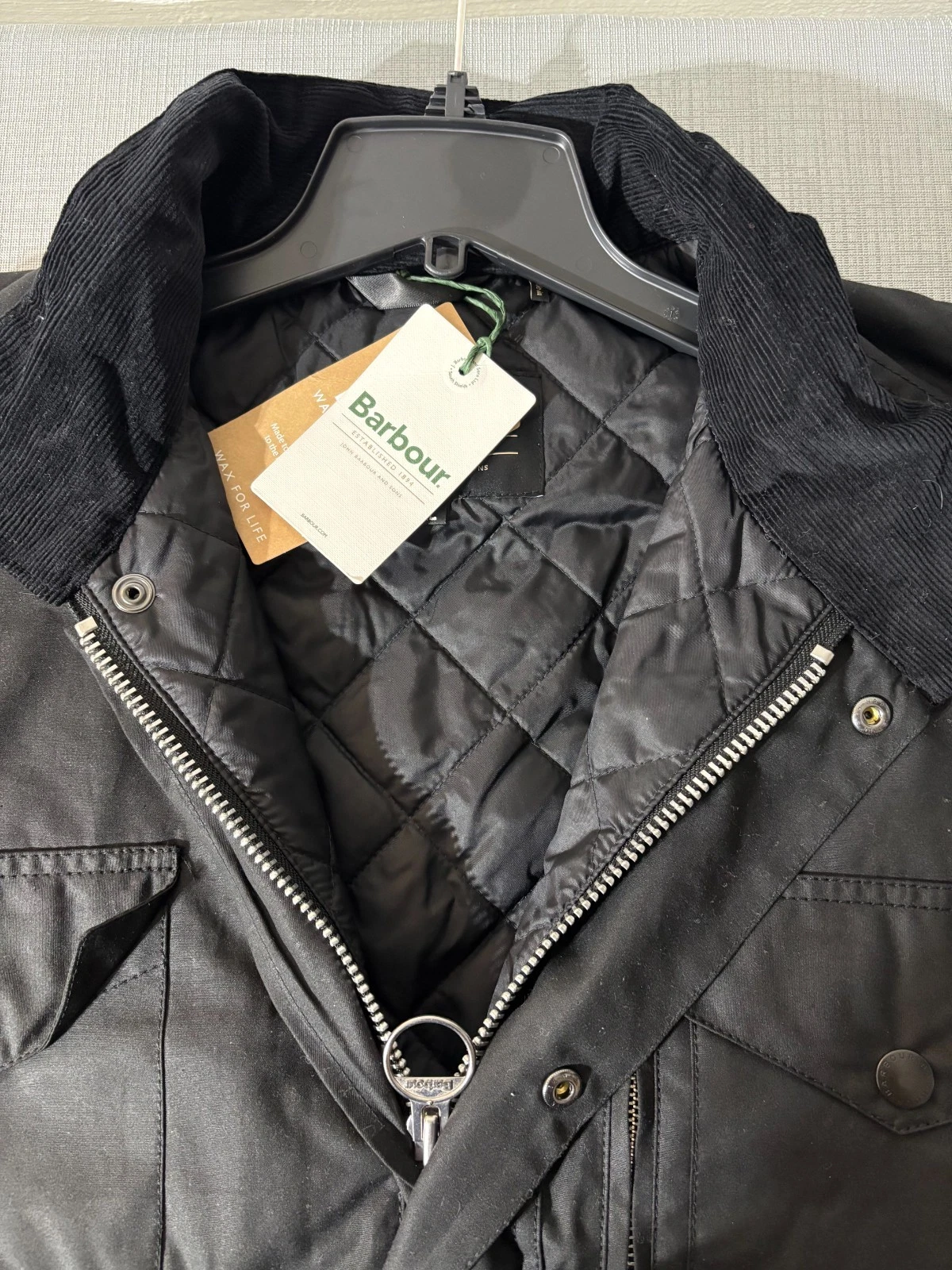 Black ~ BARBOUR SAPPER Men's WAX Jacket MSRP $485 British Heritage image 17