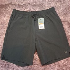 NWT Bad Birdie Active Athletic Golf Shorts-Men Medium-Black Drawstring Unlined