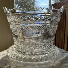 RARE WATERFORD CRYSTAL MUSEUM COLLECTION ICE PAIL AND STAND #18 OF 75 IRELAND