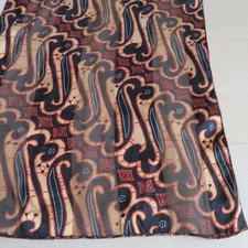 Vintage Brown Paisley Pattern Sheer Neck Scarf for Women 13 x 58