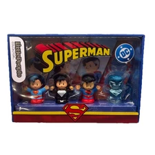 Brand New Fisher-Price Little People Collector Superman Set 4 Figures Sealed