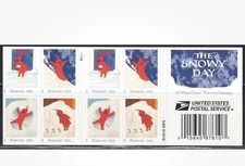 Book 20 USPS Forever Stamps THE SNOWY DAY 2016 Series FV $15.60. Sells For $11