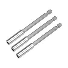 3pcs Magnetic Bit Extensions 100mm 1/4" Hex Shank Quick Release Screwdriver