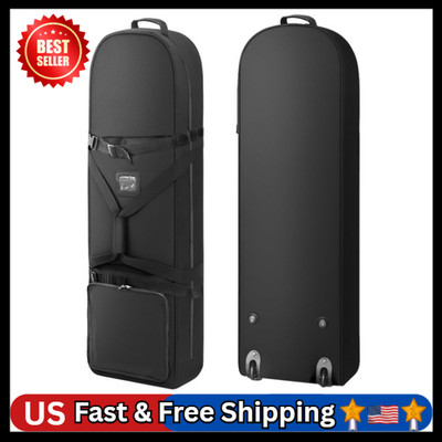 Hard Case Golf Club Travel Bag with Wheels Luggage Lock Cover Airline Waterproof