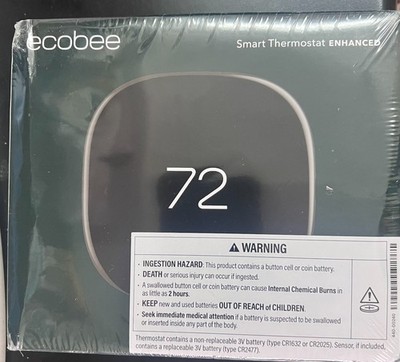 Ecobee EB-STATE6L-01 Smart Thermostat Enhanced, Black 5003