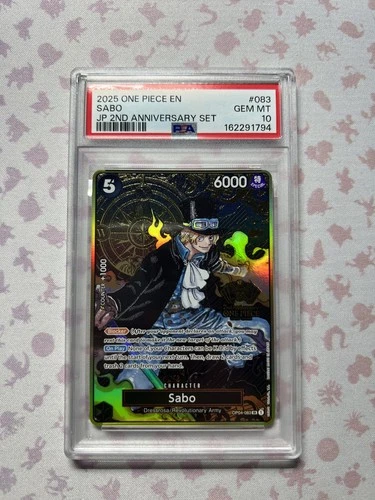 PSA 10 Sabo OP04-083 2nd Anniversary Set One Piece