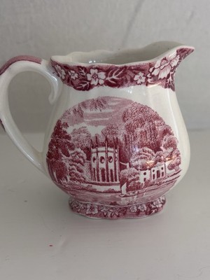 Palissy Thames River Scenes Mini Creamer Red Transferware England Buccleuch READ