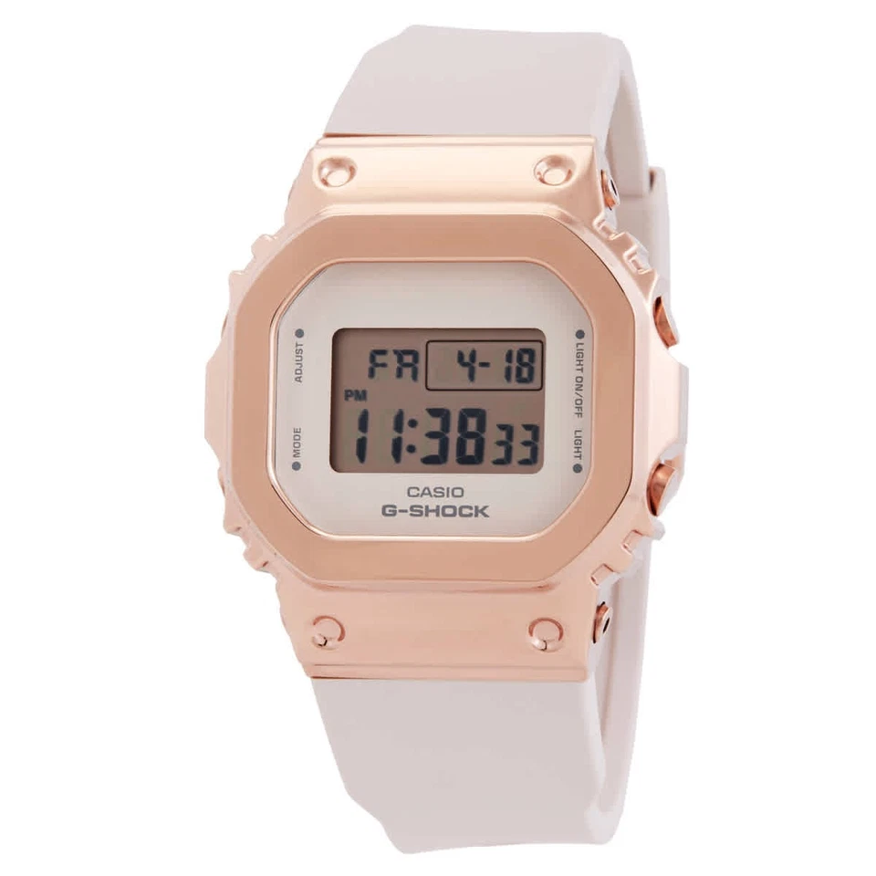 Reloj Casio G-Shock Alarm Cronógrafo GMT Cuarzo Digital Damas GM-S5600PG-4