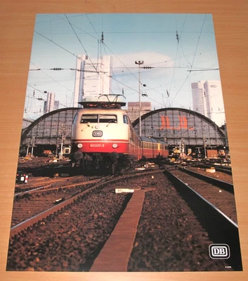 DB BR 103 E-LOK DEUTSCHE BAHN POSTER in DIN A 1 WERBEPLAKAT ORIGINAL 80er NEU 5