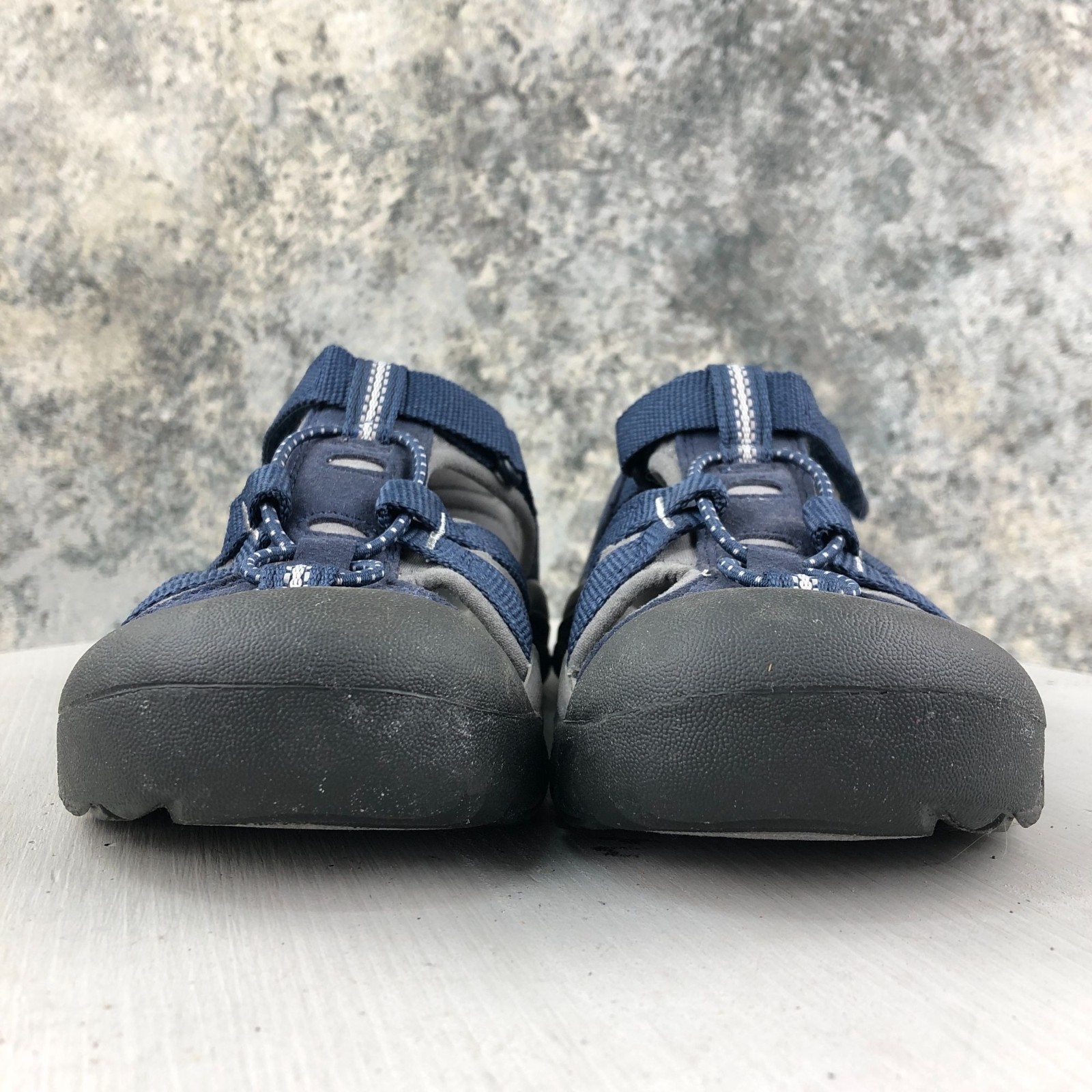Scarpe sandali da trekking Keen bambino taglia 1 Venezia H2 blu grigio punta chiusa gancio e passante