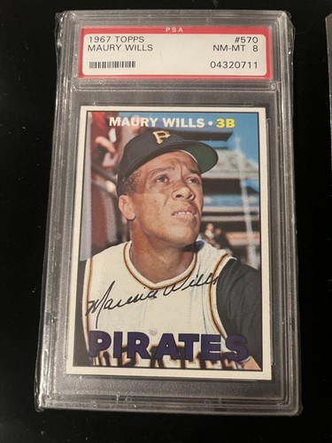 1967 Topps PSA 8 #570 MURAY WILLS -Sharp High #--PRICED 2 SELL FAST-WON/LAST~~~~