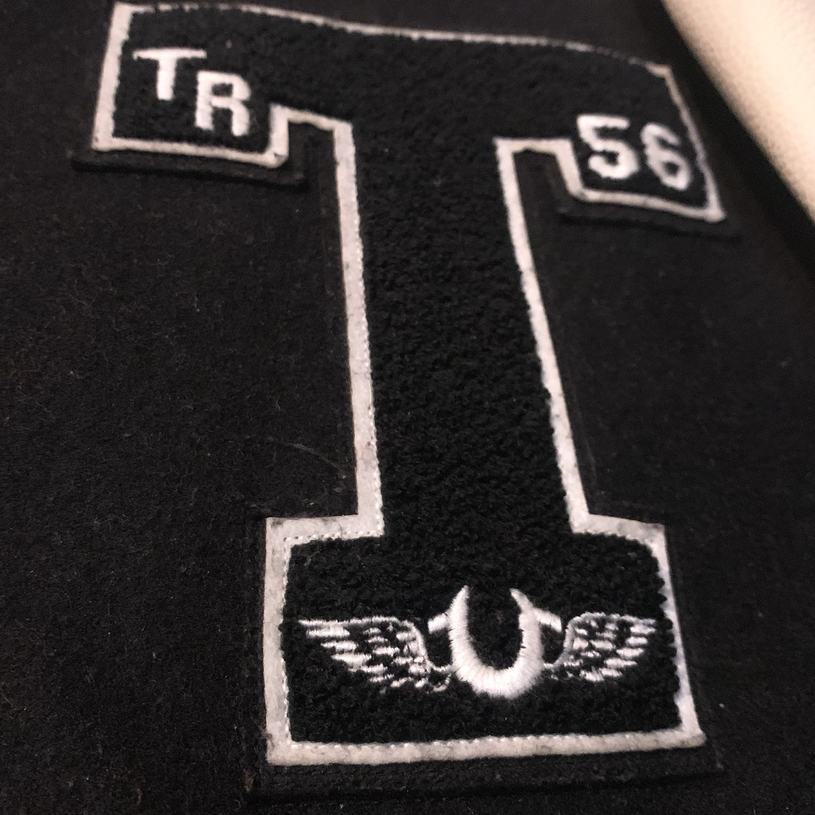 True Religion Varsity Jacket Richie Letterman bomber jacket men's  black image 6