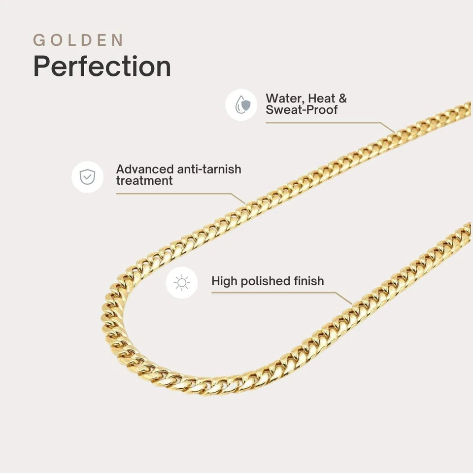 8mm Cuban Link Chain | 18K Gold Men's Necklace | Heavyweight - image 3 of 4