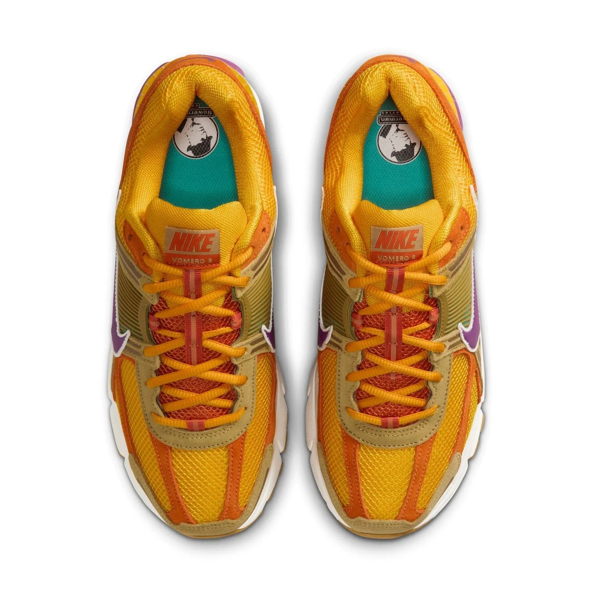 Nike Zoom Vomero 5 University Gold Viotech Shoes HF1553-702 Men\'s Size 13 Nike Air Zoom Vomero 5 Running Mens Size 9 University Gold  main image 3