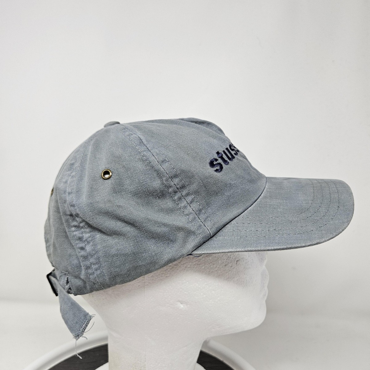 Vintage Stussy Sport Hat Cap Baseball Strap Back One Size Gray