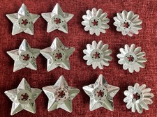 12 Vintage Aluminum Foil Christmas Light Refl...