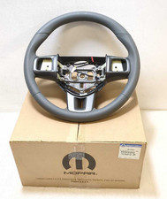 New Oem Genuine Mopar Leather Steering Wheel 2013-2016 Dodge Dart Grey In Box