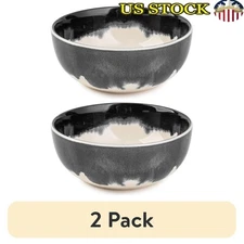 Stoneware Cereal Bowl Microwave Dishwasher Freezer Safe Drip Design Snack Bowl