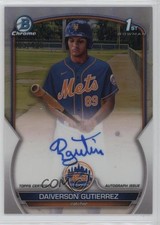 2023 Bowman Chrome Prospect Refractor /499 Daiverson Gutierrez #CPA-DG Auto 1k9t