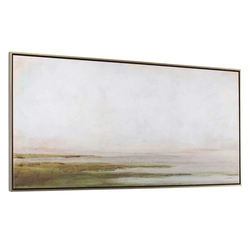 Uttermost 32485 Hazy Lake 32" x 62" Framed Landscapes Painting - Hand Painted - Picture 4 of 5