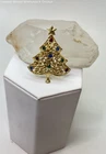 Vintage Eisenberg Ice Gold Tone Enamel Christmas Brooch 9.5g