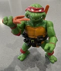 Vintage Original 1988 TMNT Rafael Ninja Turtle Playmates Loose Figure  w/ Belt