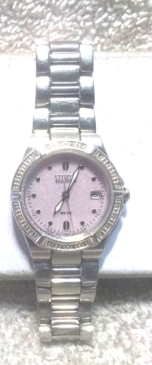Citizen Bat Date Watch Bracelet Silver Pink ECO-Drive E011-S04389 Dial New Women - VintageWatches.PK Citizen Bat Date Watch Bracelet Silver Pink ECO-Drive E011-S04389 Dial New Women - vintagewatches.pk