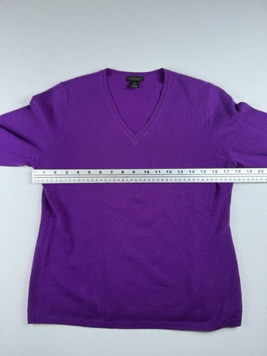 Only Mine 2 Ply Cashmere V-neck Fitted Knit Pullover Sweater Womens Size: M - Picture 3 of 5