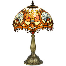 Image of HOMCOM Antique Table Lamp, for Bedroom Bedside, Bulb not Included, Sunflower
