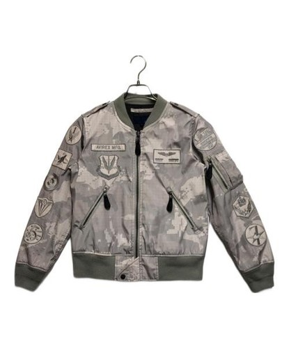 Avirex Digital Camo L-2 Fliegerjacke Herren Polyester hellgrau khaki gebraucht