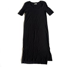 Madewell Black Maxi Short Sleeve Knit Dress - XS