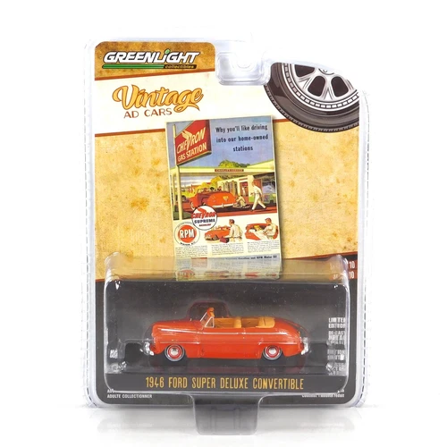 Greenlight 1946 Ford Super Deluxe Convertible 39140 Vintage Ad Cars 1:64