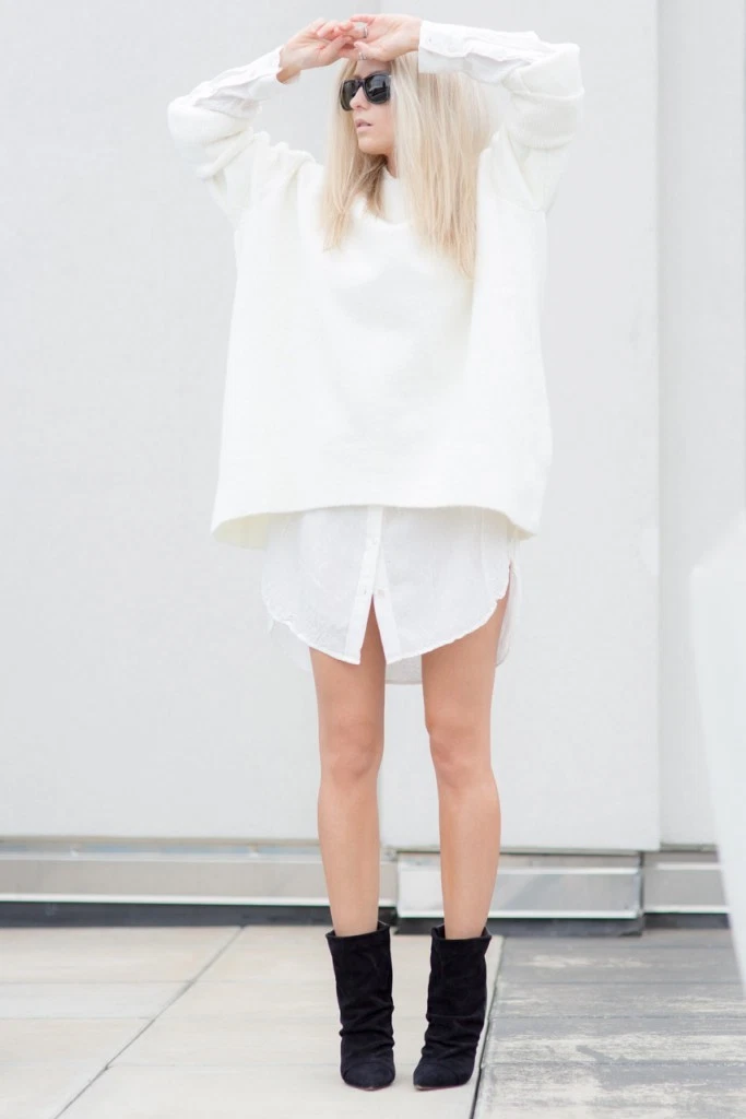 OFF WHITE Abito Camicia NUOVO MANGO (GRUPPO ZARA) bianco (bianco sporco) taglia L