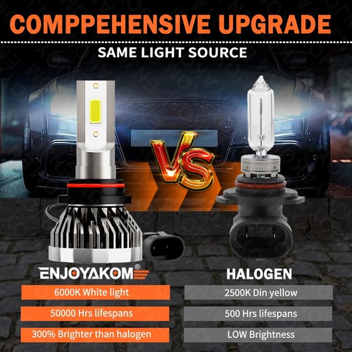 6x LED Headlight Hi/Low + Fog Light Bulbs For Hyundai Santa Fe Sport 2017 2018 - Picture 8 of 12