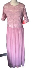 Yours London Lace Sweetheart Purple Bridesmaid Maxi Dress Size18  RRP £75