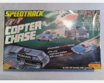 MATCHBOX SLOT CAR SET SPEEDTRACK COPTER CHASE 70'S BRAND NEW NIB SEALED RARE
