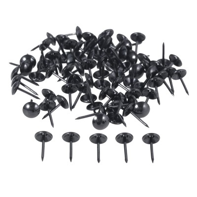 dophee 100Pcs Black Upholstery Nails Tacks Iron Vintage Round Head Thumb Tack...