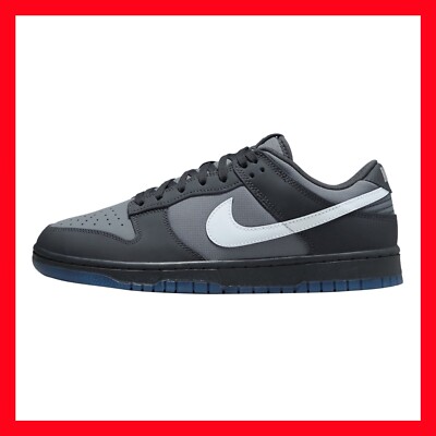 Nike Dunk Low Anthracite-Platinum Blue Black Sneakers FV0384-001 Men's Size 9.5