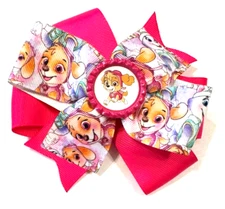 Beautiful Skye from Paw Patrol Inspired hair bow for girls.
