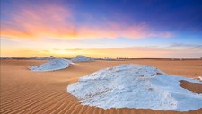 Landscape nature sky clouds dunes sand ripples sunset Custom Gaming Mat Desk