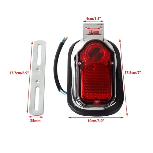 Tombstone Tail Light Brake Light Lamp For Harley Softail Custom FLSTF FXST FXBR - Picture 8 of 11