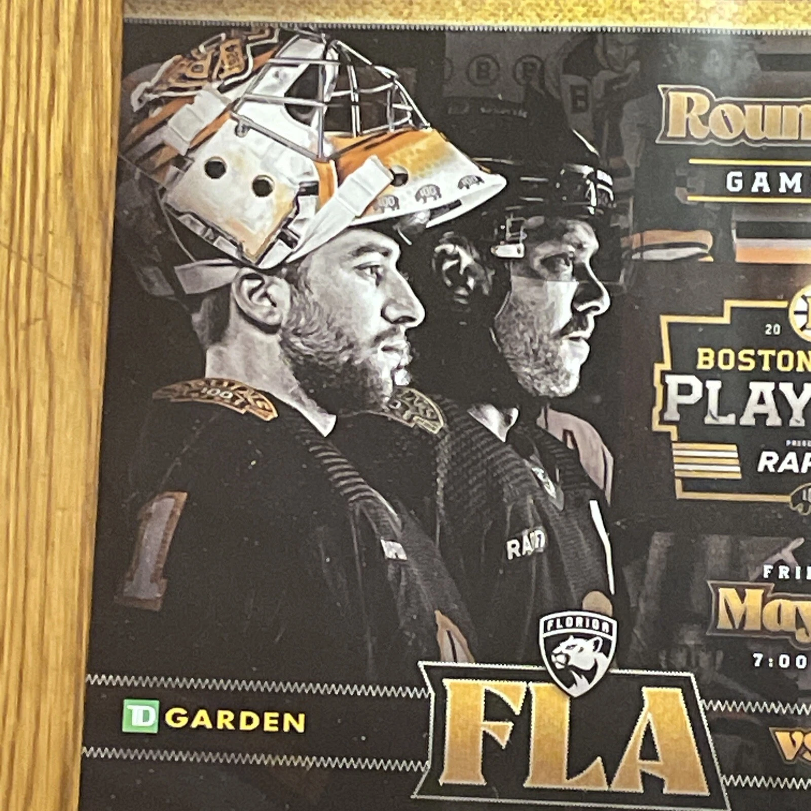 Boston Bruins 2024 Centennial Playoff Poster Round 2 Game 6 Florida
